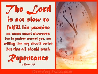 2 Peter 3:9 God is not Slow (red)